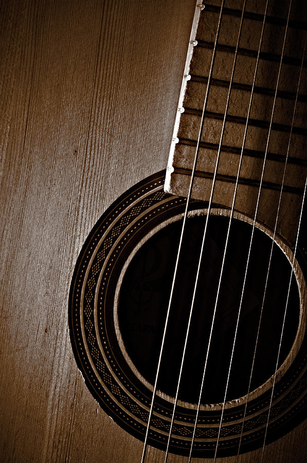 Acoustic Old Guitar Photograph by Nikamata