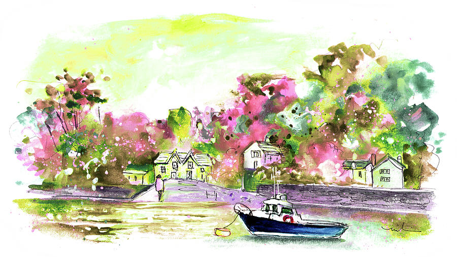 Across The River Fal Painting by Miki De Goodaboom