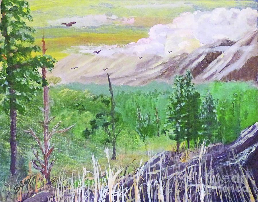 Across the Valley 300 Painting by Sharon Williams Eng