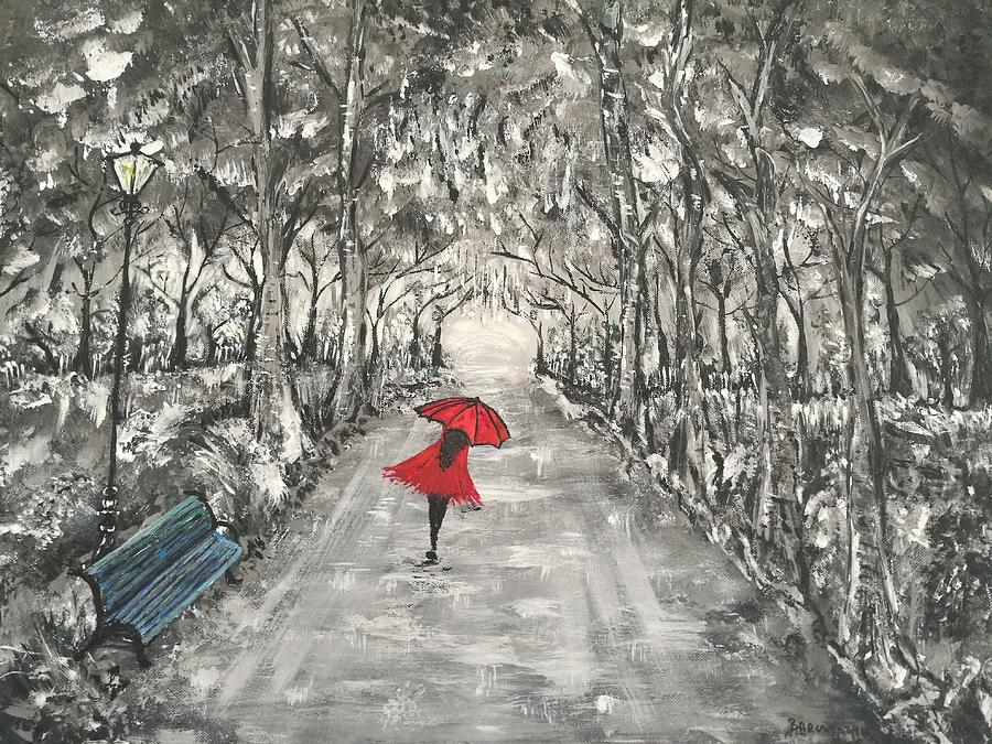 Parasol Painting - #acryl 10 by Renata Barczyszyn