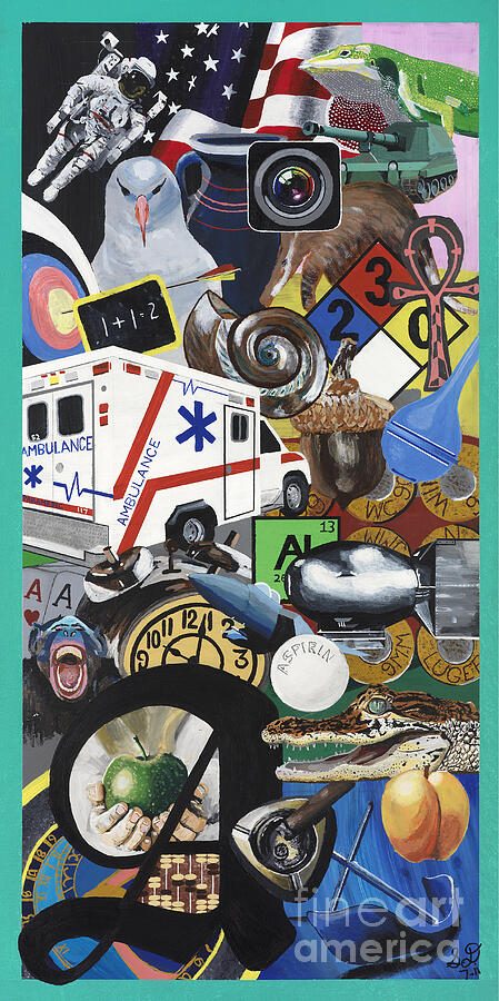 Astronaut Painting - Acrylic Painting Letter A by Scott Duffy Astronaut Painting - Acrylic Painting Letter A by Scott Duffy