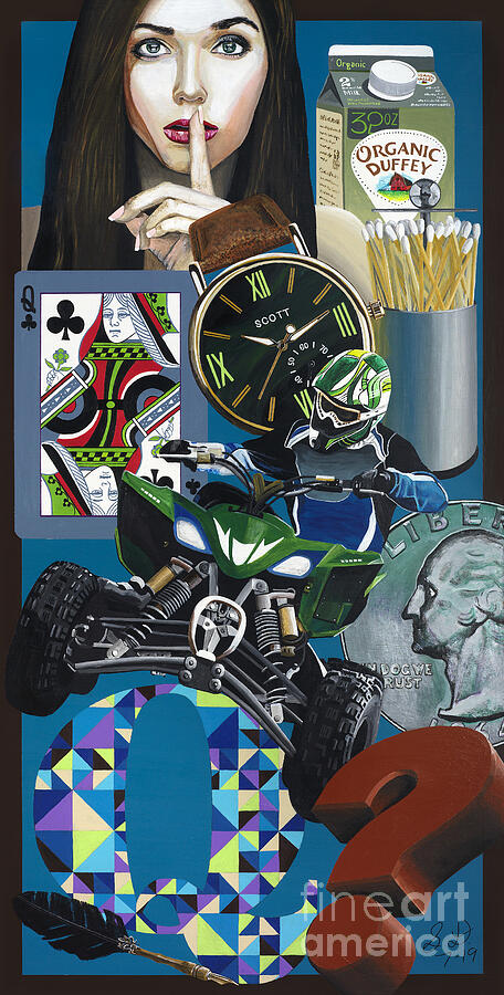 Quiet Painting - Acrylic Painting Letter Q by Scott Duffy Quiet Painting - Acrylic Painting Letter Q by Scott Duffy