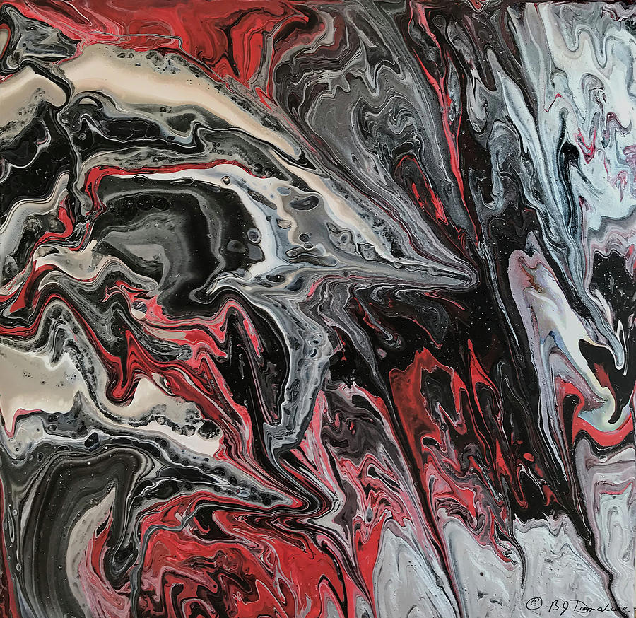 Abstract Painting - Rage by Bev Donohoe
