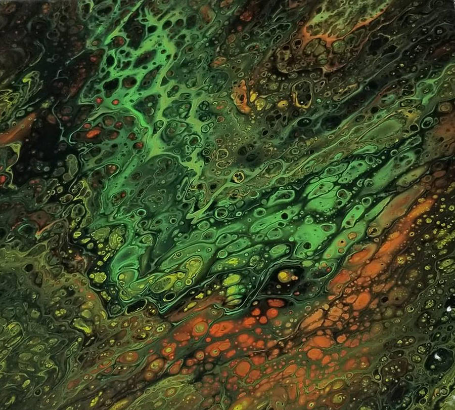 Acrylic Pour Abstract 7 Painting by Artful Oasis