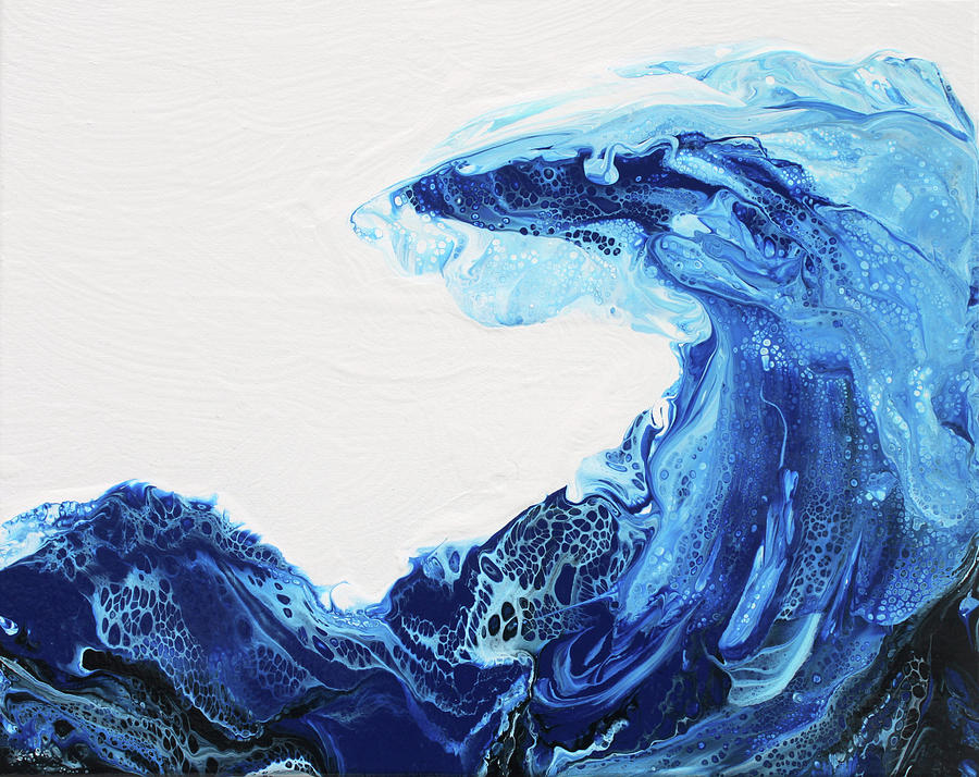 Acrylic Pour Wave #1 Painting by Cory Calantropio