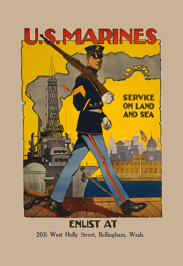 Active Service on Land and Sea Painting by Sidney H. Riesenberg