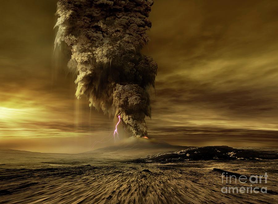 Active Volcano On Venus Photograph by Detlev Van Ravenswaay/science Photo Library