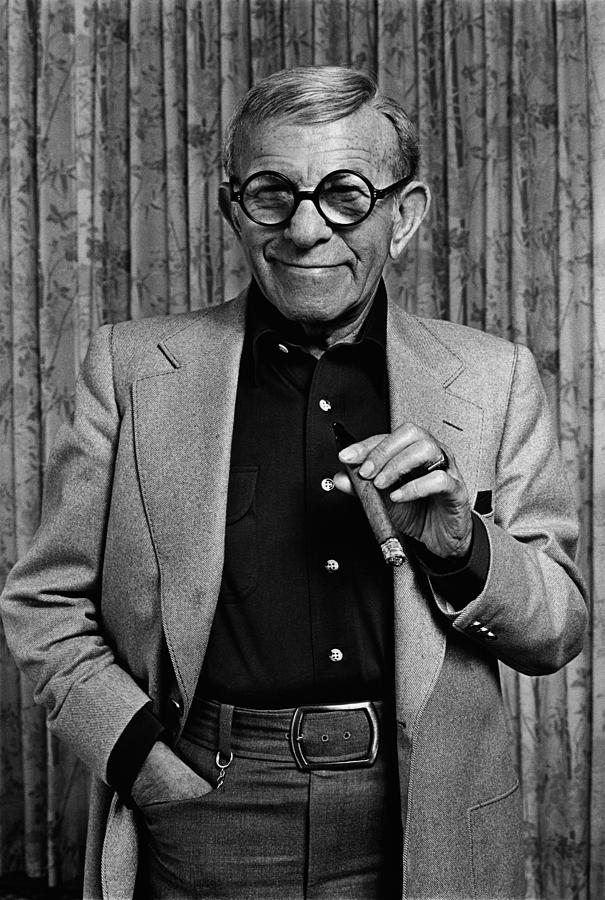 Actor & Comedian George Burns Portrait Photograph by George Rose
