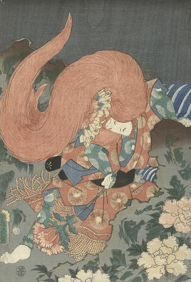 Actor as a Lion Dancer Relief by Utagawa Kunisada