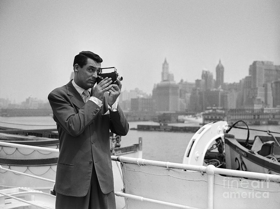 Actor Cary Grant Photographing New York Photograph by Bettmann