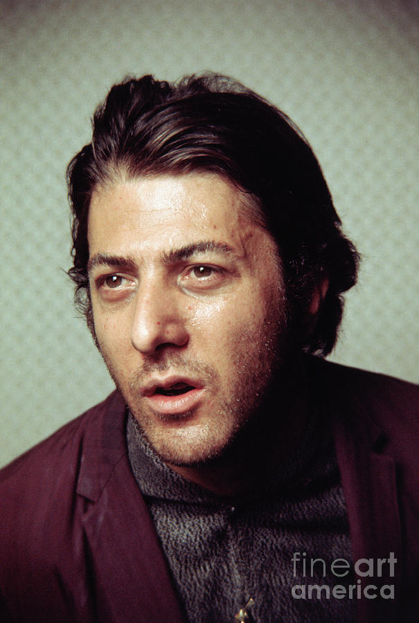 Actor Dustin Hoffman Wearing Burgundy Photograph by Bettmann