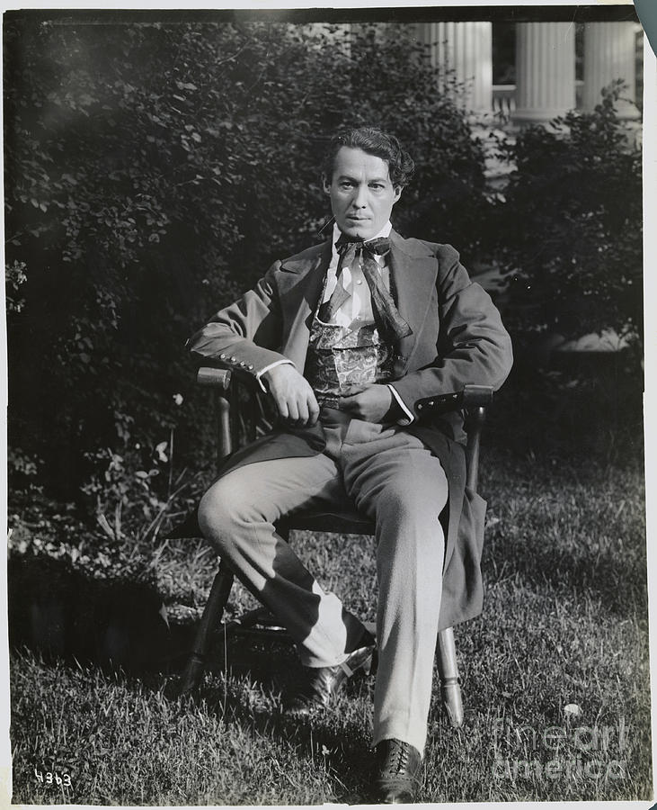 Actor Henry B. Walthall Outdoors On Lawn Photograph by Bettmann