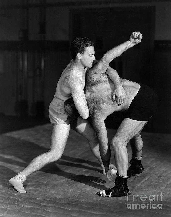 Actor James Cagney Wrestling Photograph by Bettmann