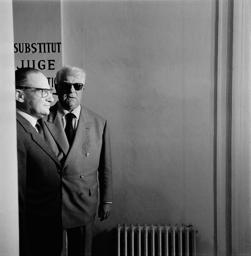 Actor Jean Gabin With Lawyer René Photograph by Keystone-france