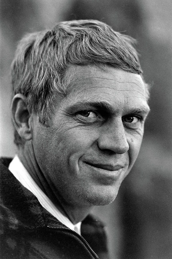 Portrait Photograph - Actor Steve McQueen by John Dominis