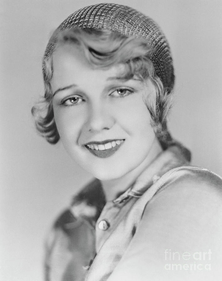 Actress Anita Page Posing In Knit Hat Photograph by Bettmann