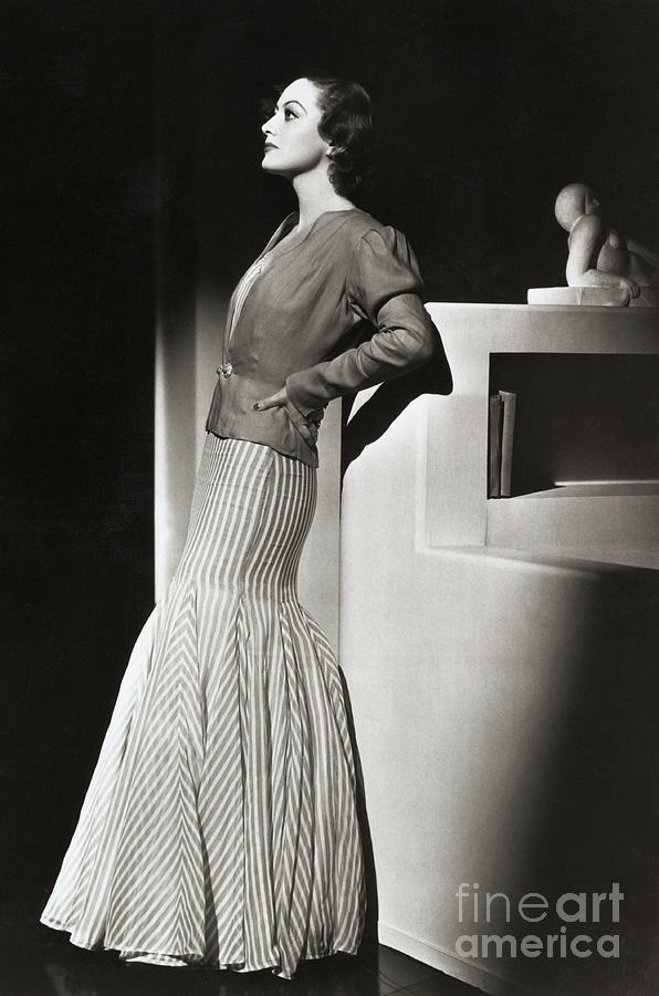 Actress Joan Crawford Modeling Tailored Photograph by Bettmann