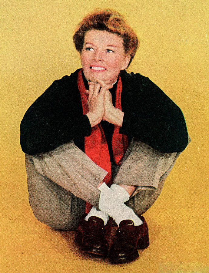 Actress Katharine Hepburn. Photograph by Terence Spencer