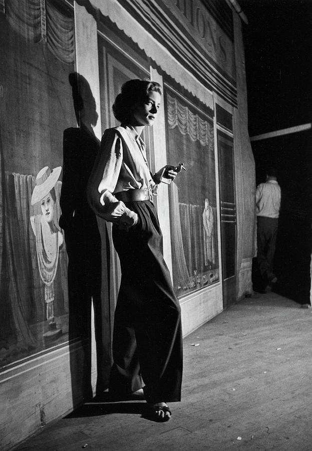 Actress Lauren Bacall Smoking A Photograph by Alfred Eisenstaedt Actress Lauren Bacall Smoking A Photograph by Alfred Eisenstaedt