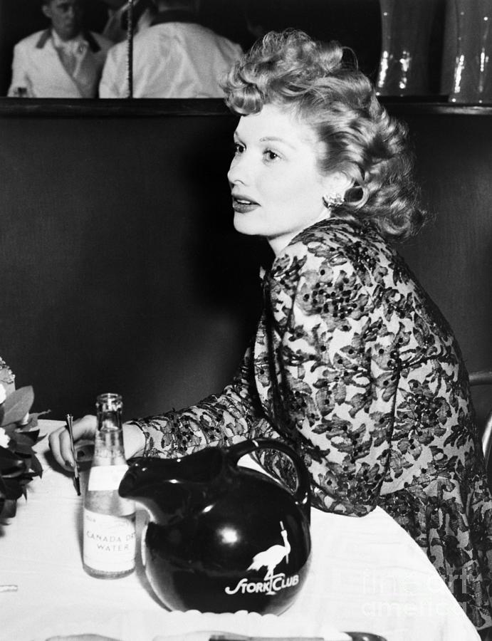 Actress Lucille Ball At The Stork Club Photograph by Bettmann