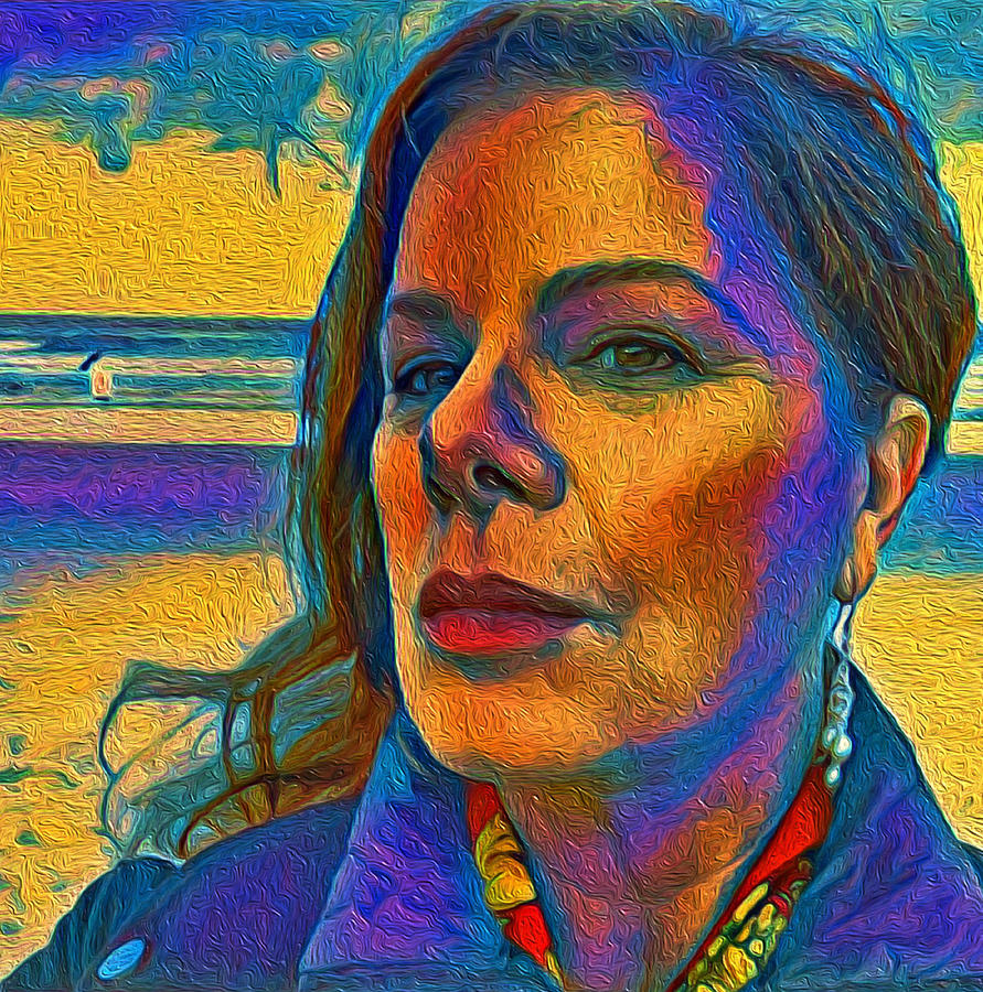 Actress Marcia Gay Harden Digital Art by Ernest Smith