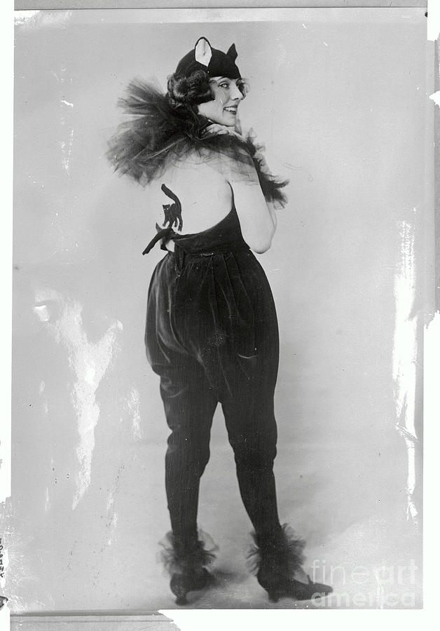 Actress Peggy Marsh Wearing Cat Costume Photograph by Bettmann