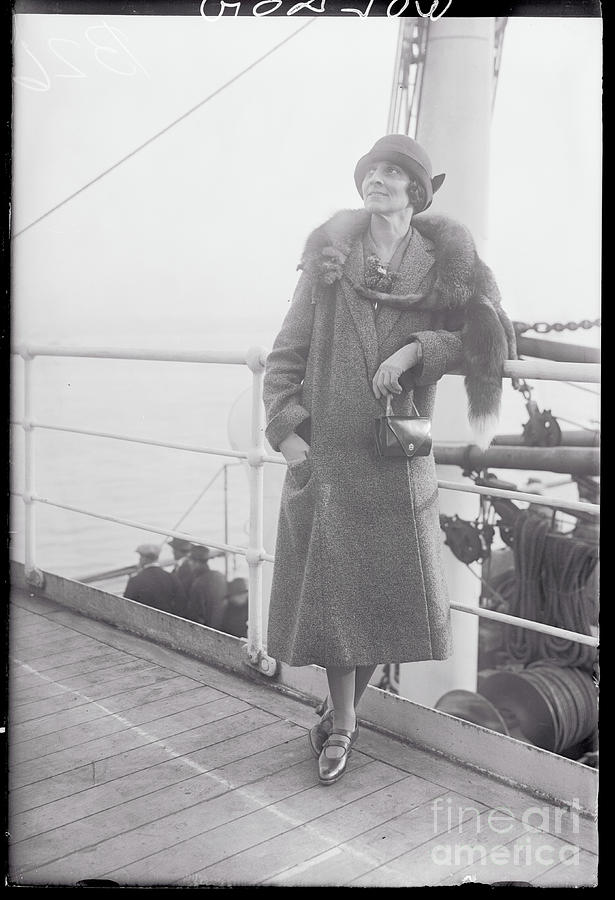 Actress Ruth Draper Posing On Ship Deck Photograph by Bettmann