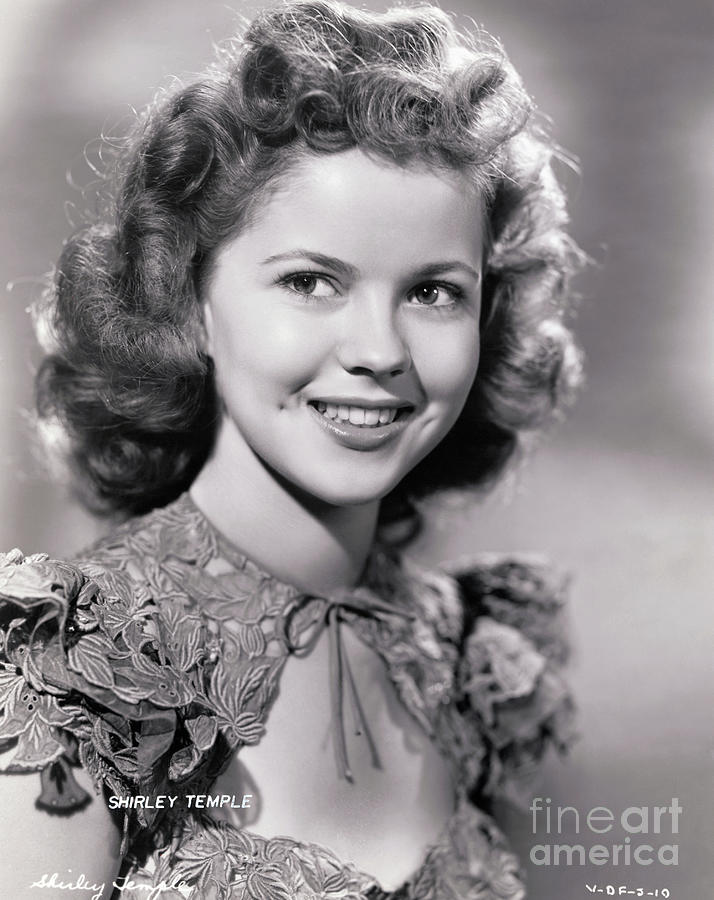 Actress Shirley Temple In Lace Cut Dress Photograph by Bettmann