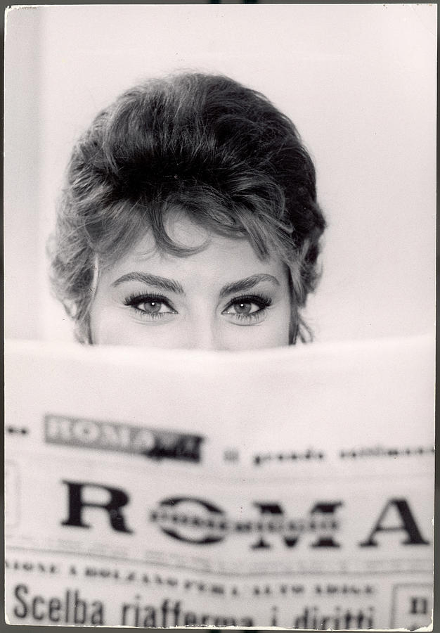 Actress Sophia Loren Impishly Peering Photograph by Alfred Eisenstaedt Actress Sophia Loren Impishly Peering Photograph by Alfred Eisenstaedt