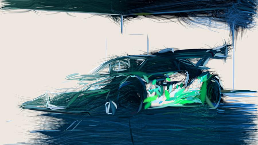 Acura NSX EV Draw Digital Art by CarsToon Concept