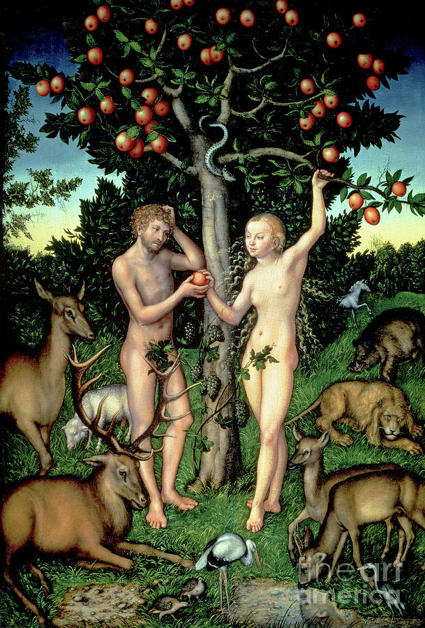 Adam and Eve 1526 Painting by Lucas the Elder Cranach