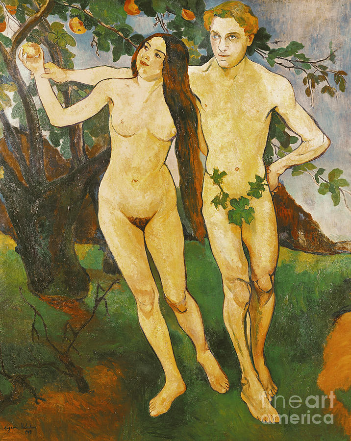 Adam and Eve, 1909  Painting by Marie Clementine Valadon