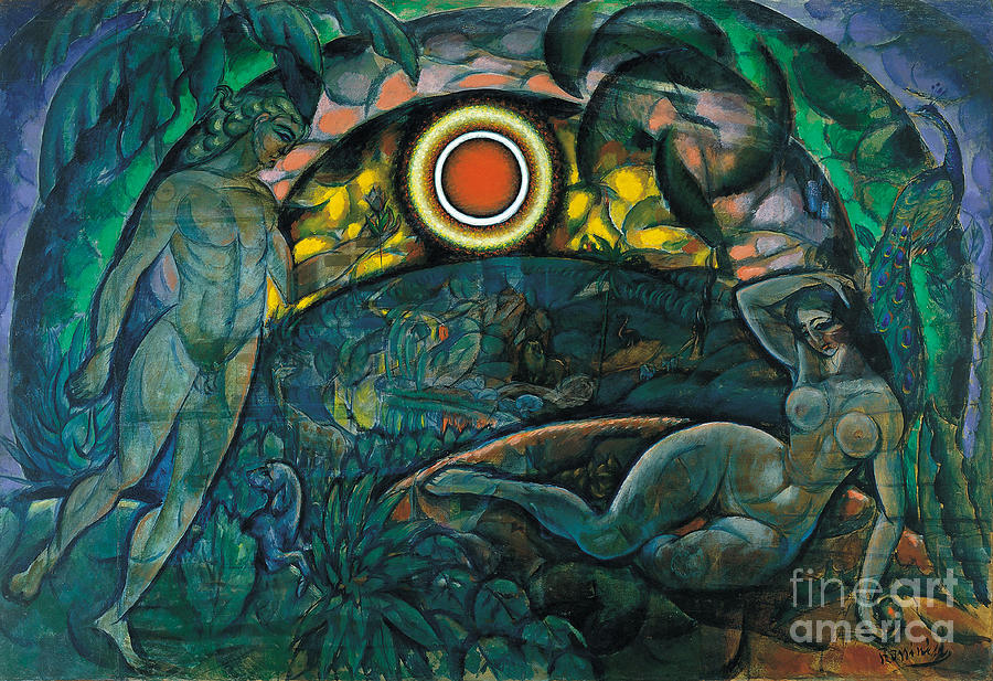 Adam And Eve, 1912. Artist Drawing by Heritage Images Adam And Eve, 1912. Artist Drawing by Heritage Images