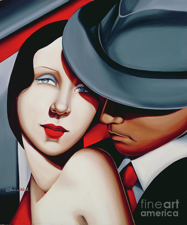 Vintage Painting - Adam & Eve, Gangster Study by Catherine Abel