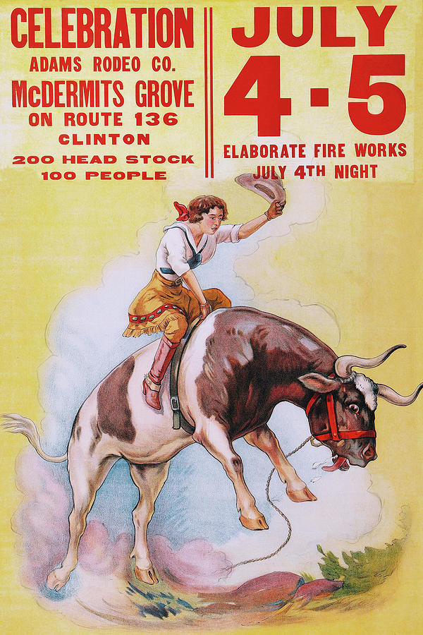 Adams Rodeo Company Celebration Painting by Riverside Print