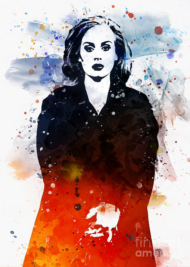 Adele Digital Art by Ian Mitchell