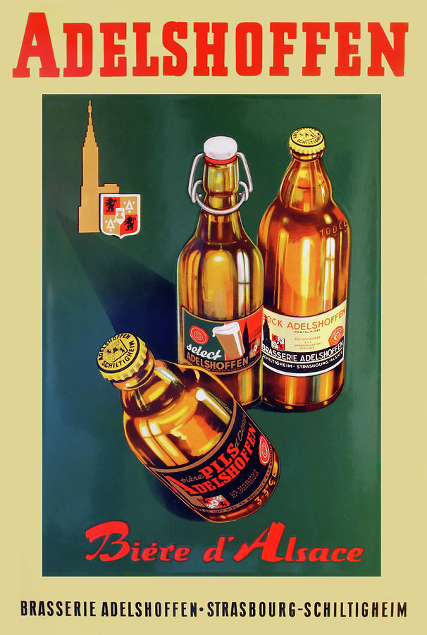 Beer Painting - Adelshoffen Bire dAlsace by Unknown