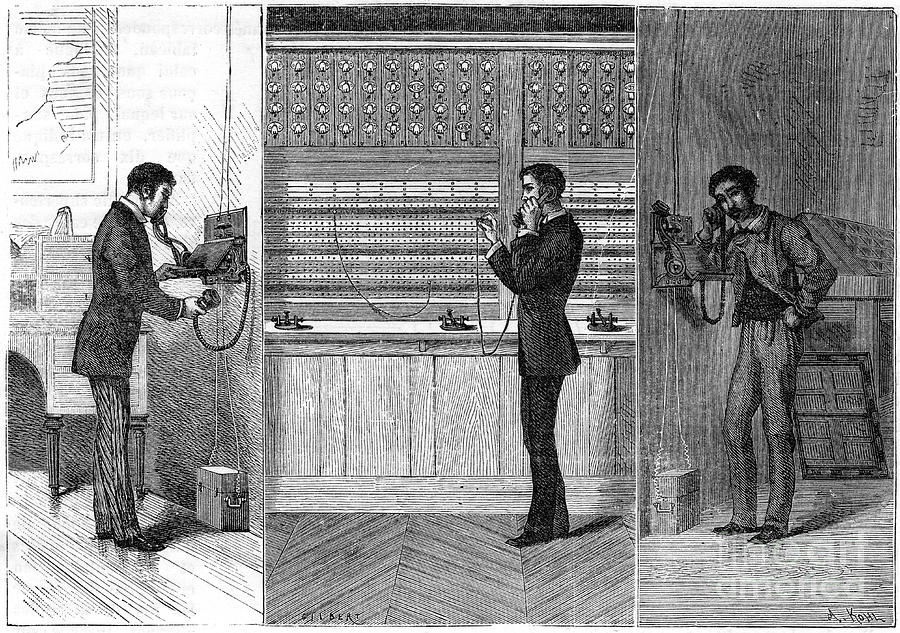 Ader Telephone System, 1881 Drawing by Print Collector
