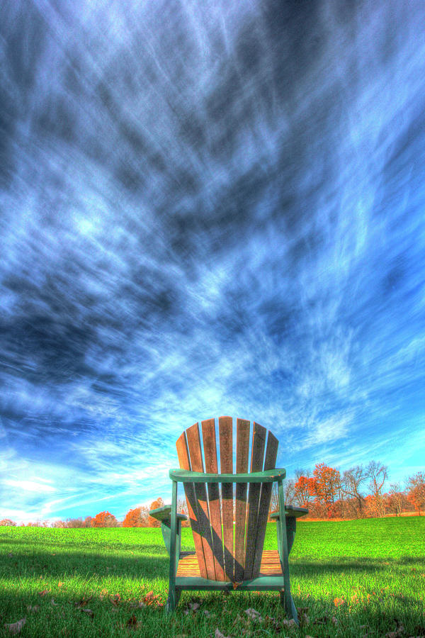 Adirondack Chair Photograph - Adirondack Chair Vertical by Robert Goldwitz