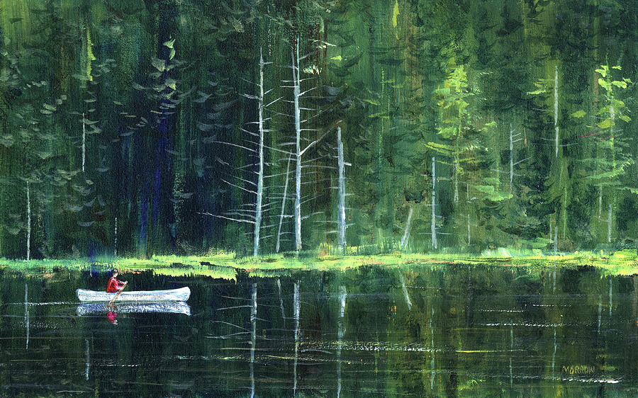 Landscape Painting - Adirondack Green by John Morrow