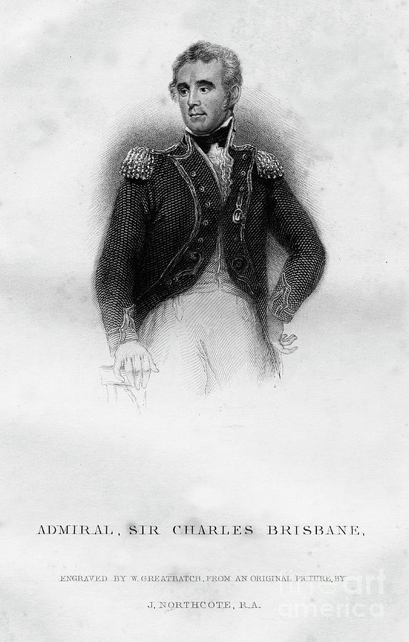 Admiral Sir Charles Brisbane 1769-1829 Drawing by Print Collector