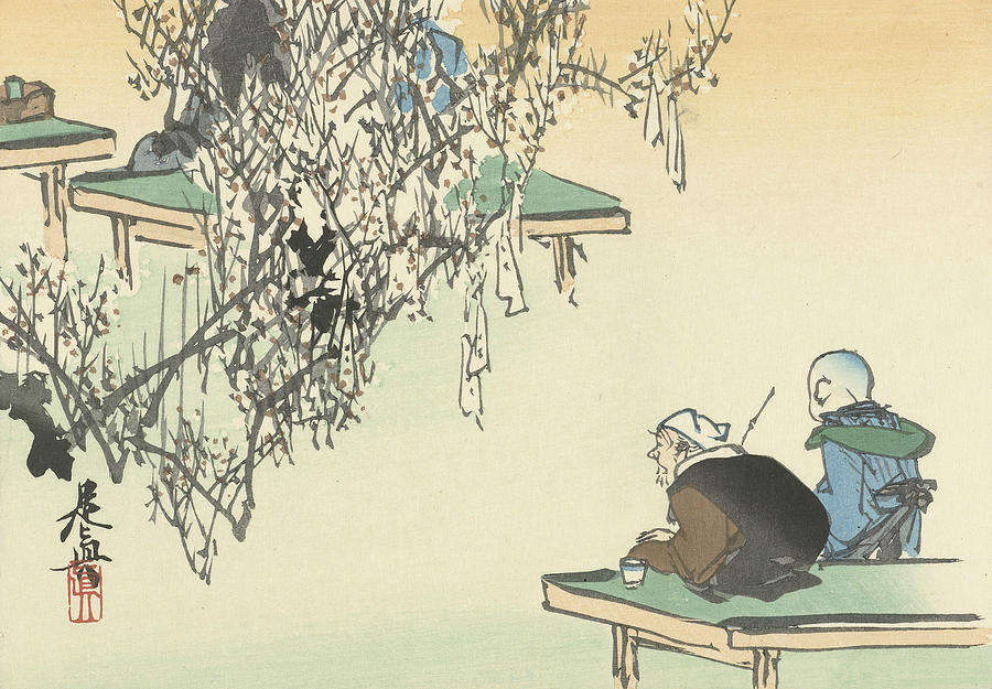 Admire Plum Blossom Relief by Shibata Zeshin