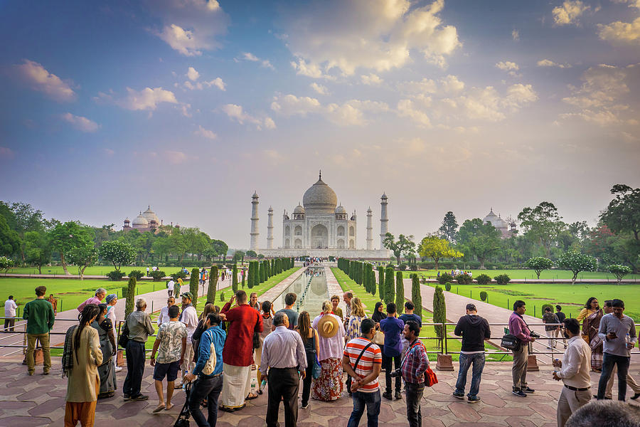 Admiring The Taj Mahal by Gary Gillette Admiring The Taj Mahal by Gary Gillette