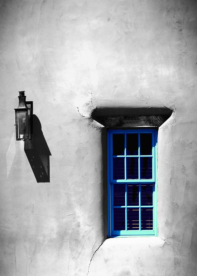 Adobe Window Selective Color BW Photograph by Mary Pille
