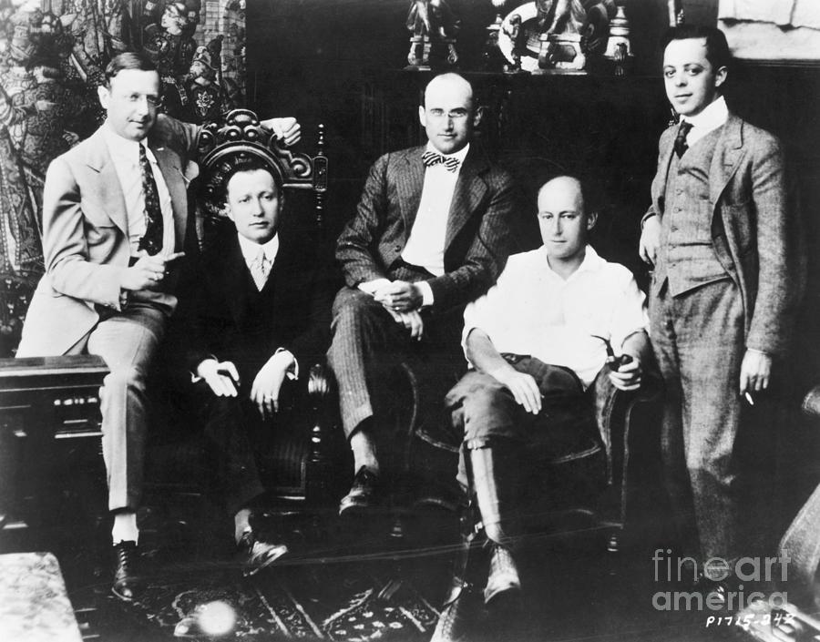 Adolph Zukor With Associates Photograph by Bettmann