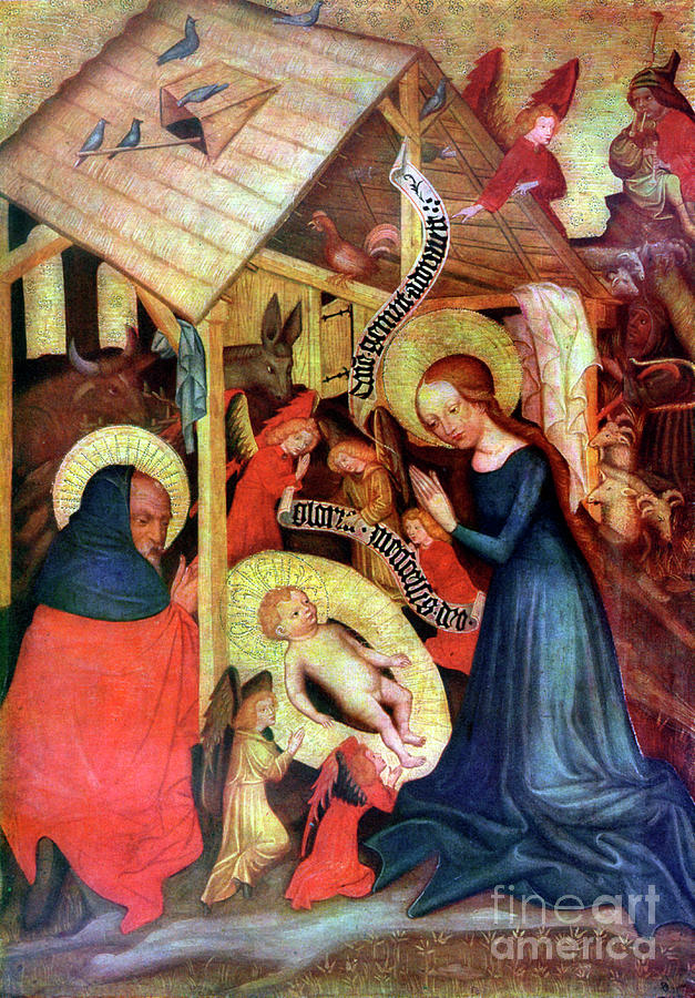 Adoration Of The Child, After 1430 Drawing by Print Collector