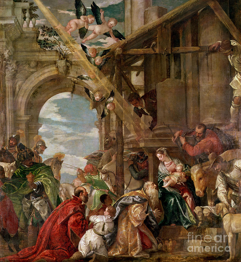 Adoration Of The Kings, 1573 Painting by Veronese