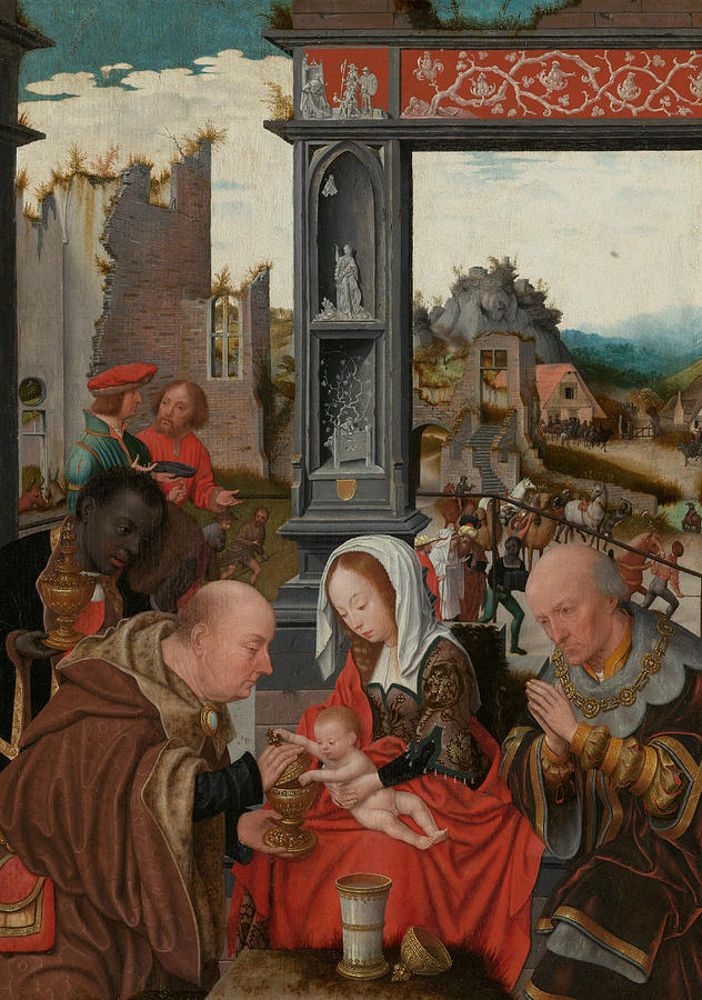 Adoration of the Magi Painting by Jan Mostaert