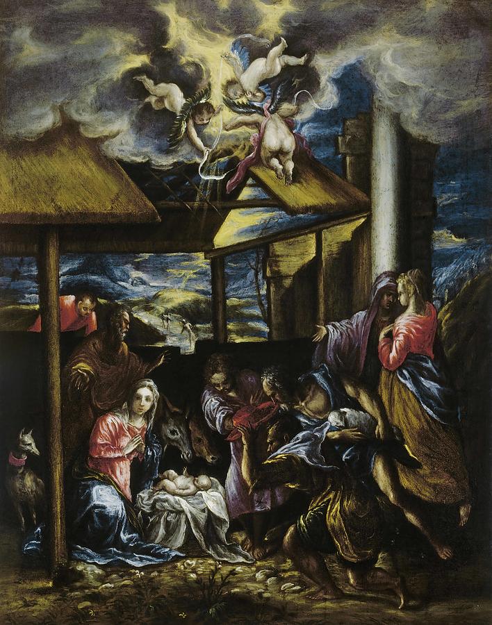 Adoration Of The Shepherds Painting by El Greco