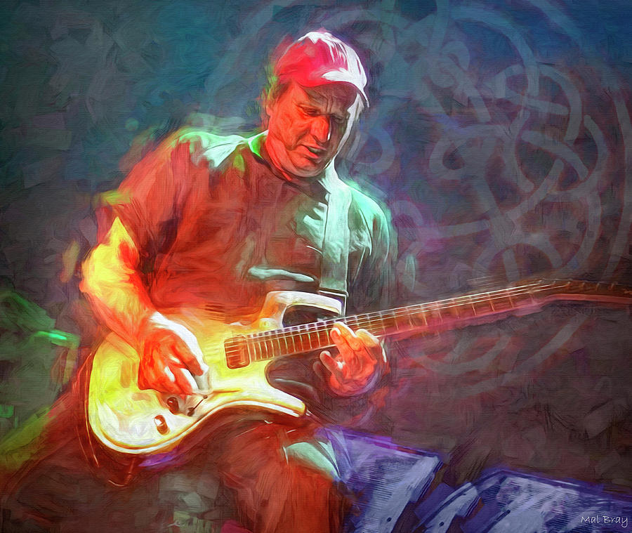 Adrian Belew Mixed Media by Mal Bray